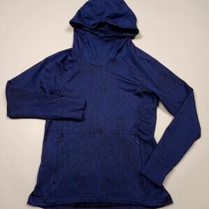 Lululemon Ready To Rulu Hoodie Spray Jacquard Sapphire Blue Black Size 4